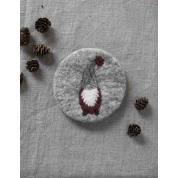 Vianočná podložka pod horúce Santa Light grey 10 cm