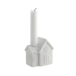 Keramický svietnik domček Ljusstaden nr 2 White