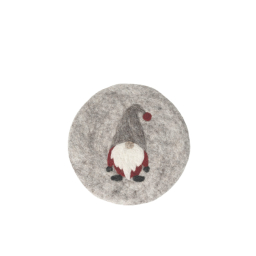 Vianočná podložka pod horúce Santa Light Grey 20 cm