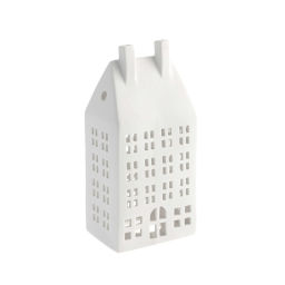 Keramický svietnik domček Storstaden nr 1 White