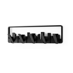 Sklápací vešiak Skyline Black 5 háčikov