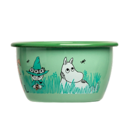 Smaltovaná miska Moomin Boys Green 3 dl