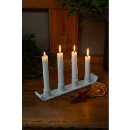 Adventný keramický svietnik NYE White
