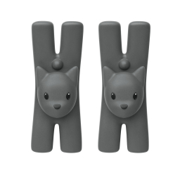 Klipy s magnetom Lampo Anthracite - set 2 ks