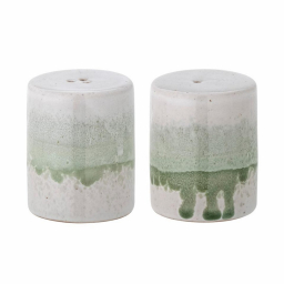 Soľnička s koreničkou Stoneware Green Sage