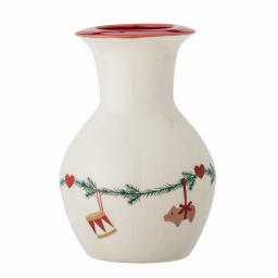 Kameninová vianočná váza Yule Nature 16 cm