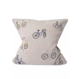 Vyšívaná obliečka na vankúš Bicycles 50x50 cm