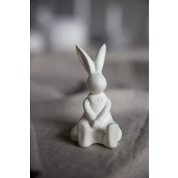 Veľkonočná dekorácia zajačik Sally White 9 cm