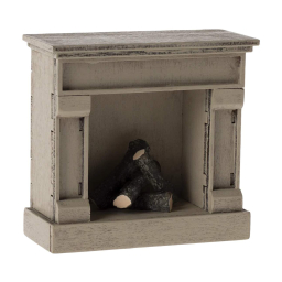 Horiaci krb pre myšky Maileg Fireplace Off White