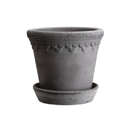 Kvetináč Kobenhavner s podmiskou Raw Grey 21 cm