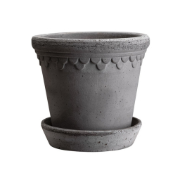 Kvetináč Kobenhavner s podmiskou Raw Grey 25 cm