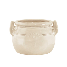 Kameninový kvetináč Brobacka Cream Low 25x15 cm