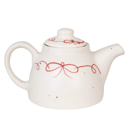 Keramická čajová kanvička Viola Bow Red 750 ml