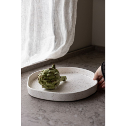 Keramický podnos Ekliden Vanilla 31 cm