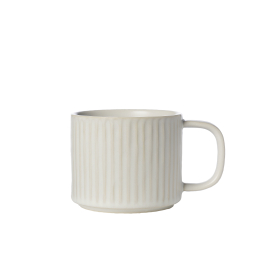 Keramický hrnček Ribbed Natural White 350 ml