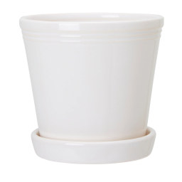 Kvetináč s podmiskou Emelina White 15 cm