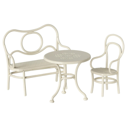Lavica so stolíkom a stoličkou Cafe Set Off-White