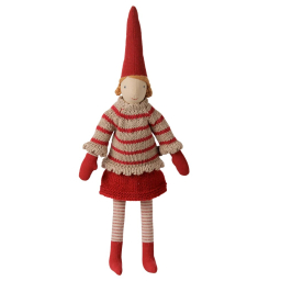 Vianočný škriatok Pixy Girl Stripped Sweater 31 cm