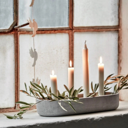 Adventný svietnik Marb Grey pozdĺžny 35 cm