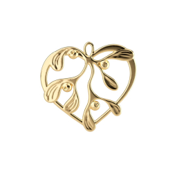 Vianočná ozdoba Under the Mistletoe Gold 6,5 cm