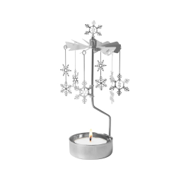 Rotujúce svietnik Snowfall Silver