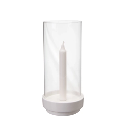Keramický svietnik s tienidlom Mette White 27 cm