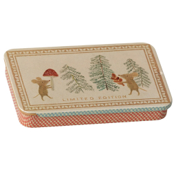 Plechová krabička s výsuvným viečkom Christmas Mice