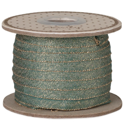 Dekoratívna stuha Green / Gold 25 m