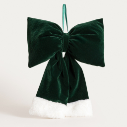 Vianočná závesná dekorácia Bow Green 40x28 cm