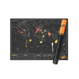 Nástenná stieracia mapa sveta Chalk edition 