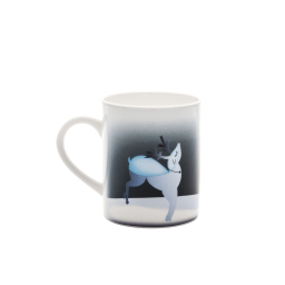 Porcelánový hrnček Modrý vianočný jeleň