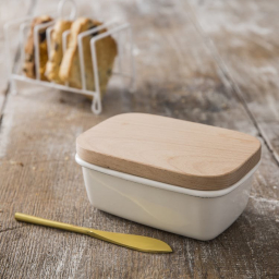 Dóza na maslo s dreveným viečkom Butter Dish