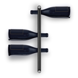 Nástenný stojan na víno Nordic kitchen black