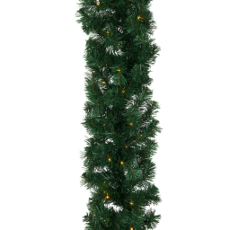 Vianočná girlanda Zelená s LED svetlami 4,8 m