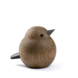 Drevený vtáčik Mama Sparrow Smoke Stained Oak