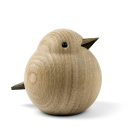 Drevený vtáčik Papa Sparrow Natural Oak