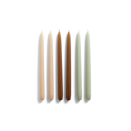 Set 6 ks sviečok Conical Peach Caramel Mint