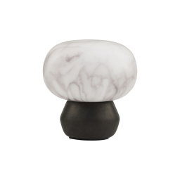 Lucerna na LED sviečku Fog Black / Marble 15,5 cm