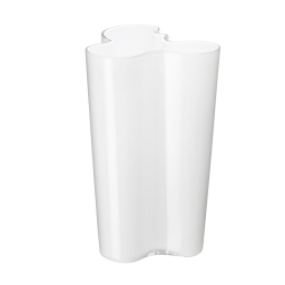 Sklenená váza Alvar Aalto White 25,1 cm