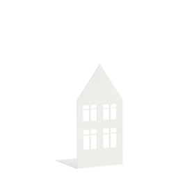 Kovová dekorácia/sviečka Storgatan House White 14 cm