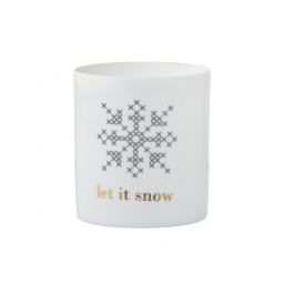 Porcelánový svietnik Let It Snow 9 cm
