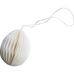 Papierové veľkonočné vajíčko Ovoid White 7 cm