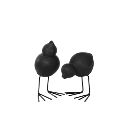 Dekorácia Swedish Birds Black - set 2 ks