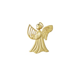 Vianočná ozdoba Anjel harfa zlatá 7 cm 