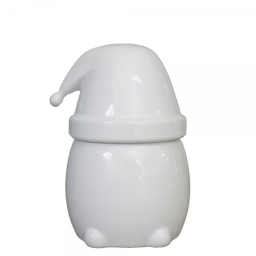 Keramická dóza Eating Santa White 12,5 cm