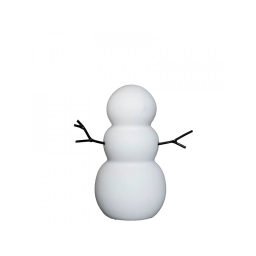 Keramický snehuliak Snowman White 11 cm