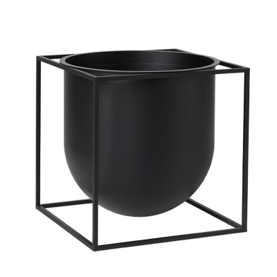 Kvetináč Kubus Flowerpot Black 23 cm                    