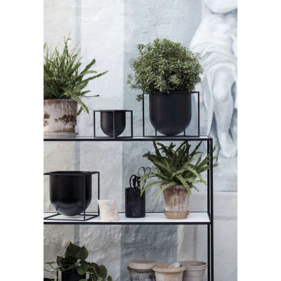                             Kvetináč Kubus Flowerpot Black 23 cm                        