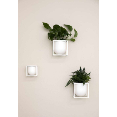                             Kvetináč Kubus Flowerpot White 14 cm                        