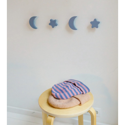                             Háčiky Stars and Moons hooks Grey - set 4 ks                        
